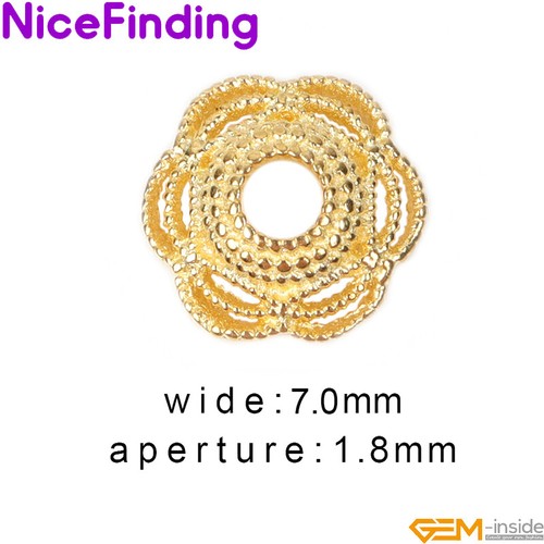 Beads Craft Jewelry Findings S925 Sterling Silver Flower Spacer Bead Cap 10pcs - Picture 35 of 47