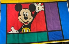 Vtg 90's Disney Mickey Mouse Goofy Color Block Pillowcase Made in USA