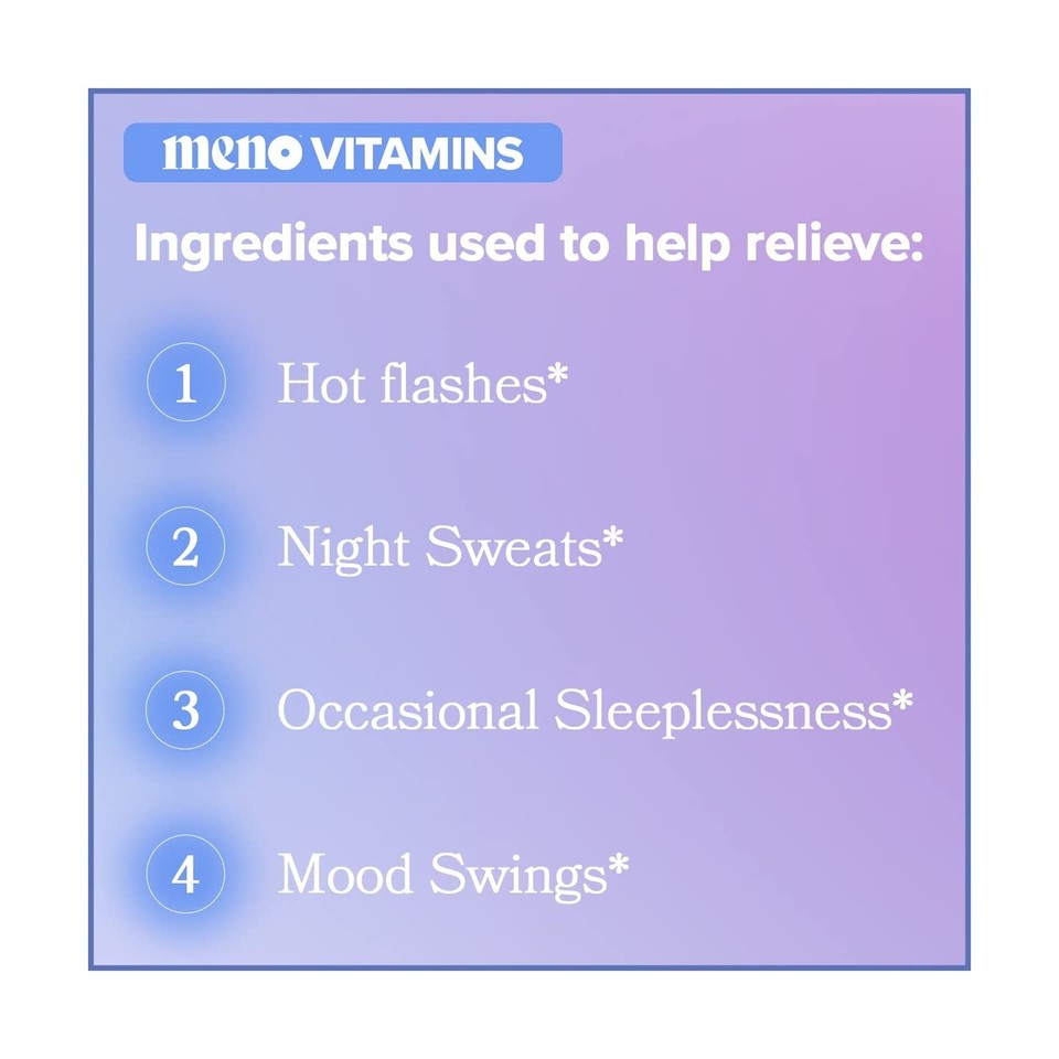 MENO Gummies for Menopause, 30 Servings (Pack of 1) HormoneFree