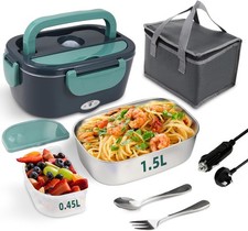 12V 24V Electric Heating Lunch Box Portable Bento Travel Food Heater Car Plug UK