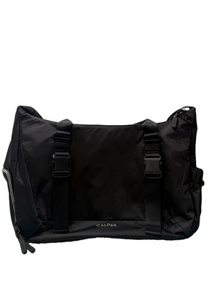 CALPAK Fit Gym Duffel Bag Black Nylon Yoga Mat Straps Travel Weekender Luggage