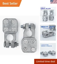 Versatile Heavy Duty Battery Terminal Connectors for Cars, RVs & Boats - 1 Pair