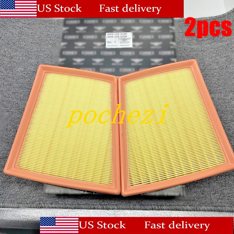 Air Filter Set 3W0129319 3W0129320 For Bentley Continental Flying Spur GT GTC