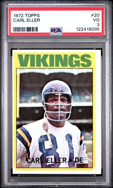 1972 Topps Football - Carl Eller #20 PSA 3