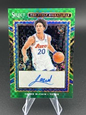 2024-25 Select Top Shelf Signatures Green Prizm Auto Jared McCain RC Rookie /5