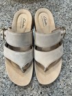 Womens Clarks Collection Reileigh Park Nubuck  beige Sandals 8.5 M NEW! — photo 1