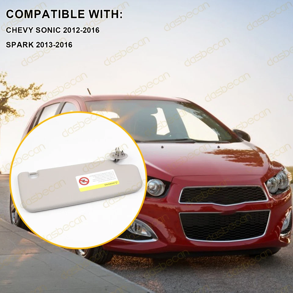 2Pcs Left & Right Side Sun Visor For Chevrolet Sonic 2012-2016 1.4L 1.6L 1.8L Foto 4 de 4