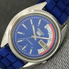 SEIKO 5 AUTOMATIC JAPAN 7009A MENS VINTAGE BLUE COLOR DIAL WATCH a2506-U