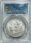 1878 7/8tf Morgan Silver Dollar Strong PCGS AU58 Gold Shield