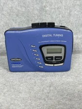 Koss PP120 Portable Cassette Player  AM/FM Tuner - Rare Blue Color - TESTED
