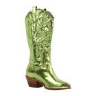 Women's Western Cowboy Boots Pull On Mid Calf Embroidery Chunky Heel Boots US9 — photo 3