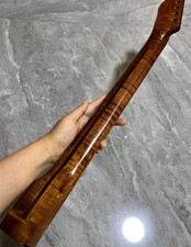 Beatiful 21 Frets Roasted Flame Maple Guitar Neck 25.5" Inch Gloss parts