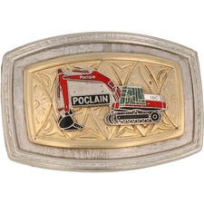 CASE Drott Poclain 160CL Excavator Crawler Tractor 1980s NOS Vintage Belt Buckle