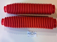 Yamaha XT600 43F 2KF Paar Polisport Faltenbälge Zubehör 41mm oben 57mm unten rot