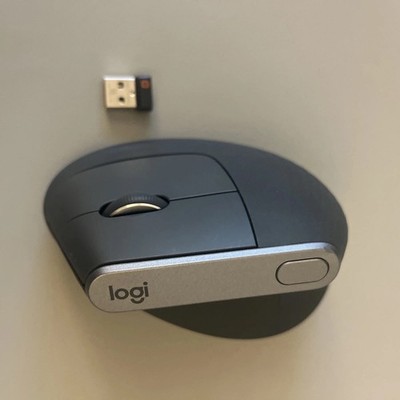 Logitech MX Vertical Wireless Mouse Ergonomic Rechargeable Mouse Graphite