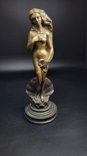 ART NOUVEAU BRONZE NUDE LADY MERMAID SHELL STATUE FABULOUS 