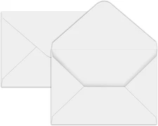 A7 White Envelopes 100 Pack, 5x7 V-Flap for Invitations and Announcements