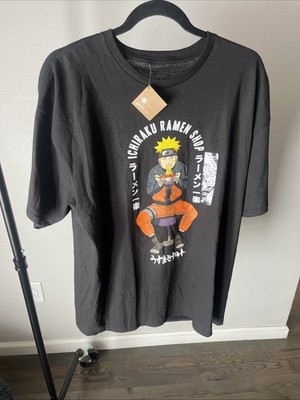 Naruto Ichiraku Ramen Shop T-Shirt Anime Graphic Tee Black XL New with Tags