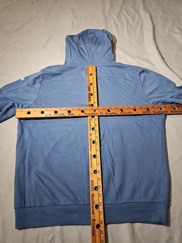 Marine Layer Hoodie Mens Large Blue Full Zip Lightweight Sweatshirt Sales Force - Picture 14 of 16