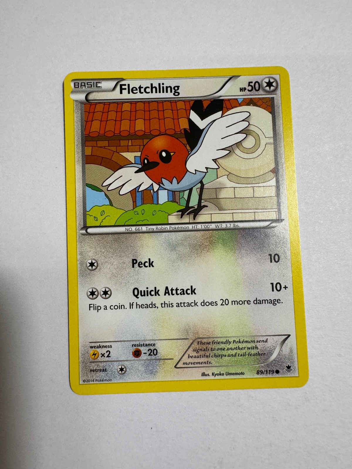 Fletchling 89/119 Common Phantom Forces Pokemon Near Mint