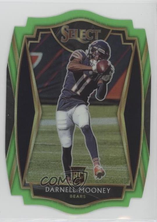 2020 Select Premier Level Neon Green Prizm Die-Cut Darnell Mooney Rookie RC 0p9n