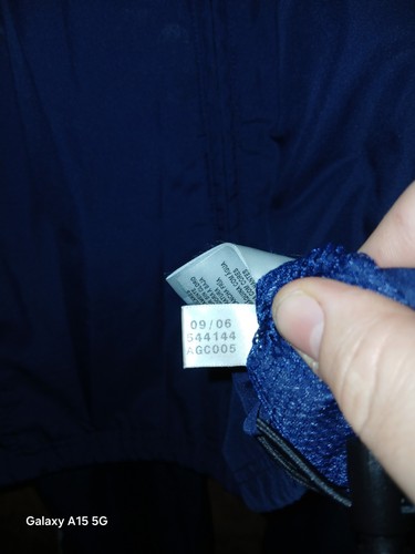 Adidas Track Suit Navy Blue 3 Stripes Mens Medium Hooded Zipped Legs 2006 Y2K - Picture 13 of 23