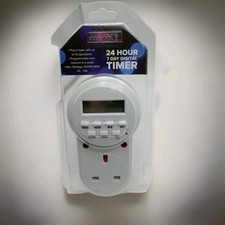 Elektronische digitale Netz Zeitschaltuhr Steckdose steckbar mit LCD Display 12/24 Stunden C30