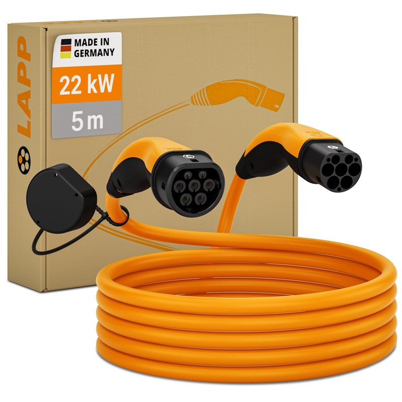 Cavo Ricarica Veicoli Elettrici Tipo 2 22kw 32A Trifase Mobility 5 Metri - Immagine 1