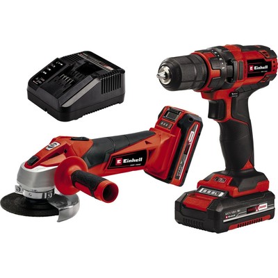 Einhell TC-TK 18 Li Kit CD+AG 1x1.5 Ah + 1x3.0 Ah Cordless Drill + Grinder 