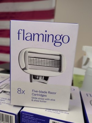 Flamingo Women's Razor Blade Refills 5-Blade Refill Cartridges 8ct