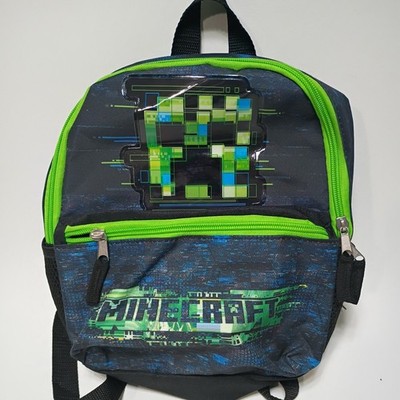 Kids' Minecraft Backpack New without tags. Black, blue and green bottle holder 