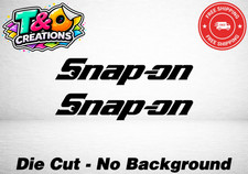 X2 Snap-on Tools Vinyl Decal Sticker Car Truck Bumper Window Toolbox Atv