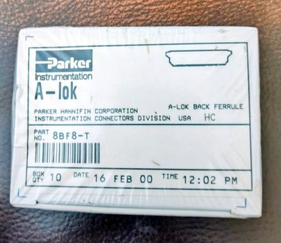 BOX of 10 NEW PARKER A-LOK 8BF8-T PTFE 1/2'' BACK FERRULE **SHIPS QUICK FREE**