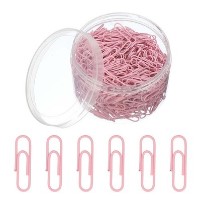 600pcs Paper Clip, 28mm Rust-proof Paper Clip Large Paper Clip,Pink