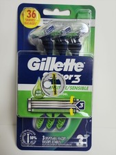 Gillette Sensor3 Mens Disposable Razor - 3 Bl...
