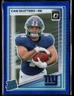 2025 Panini Donruss Optic Prizm Cam Skattebo #228 Blue Hyper Rated Rookie