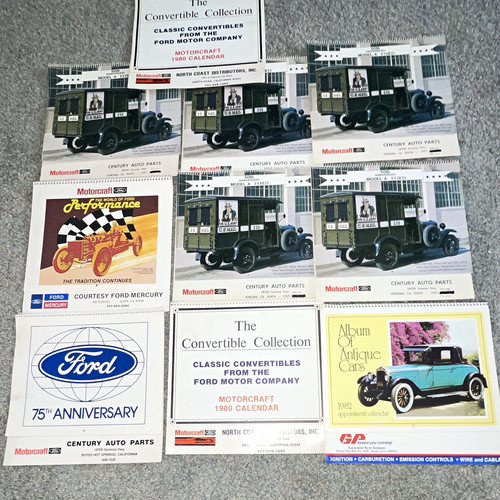 10 Motorcraft Ford 1980 Calendar The Convertible Collection Classic Convertibles