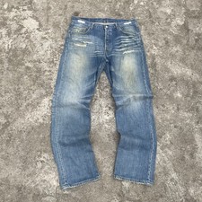 Y2K Levi  s 501 Button Fly Distressed Denim Jeans W36