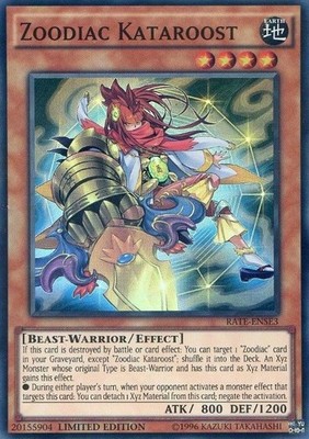 Zoodiac Kataroost - RATE-ENSE3 - Super Rare - Limited Edition - Heavily Played