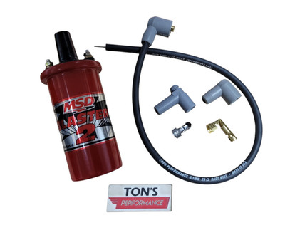 MSD 8202 Ignition Coil Blaster 2 Canister Round Oil Filled with Universal Wire