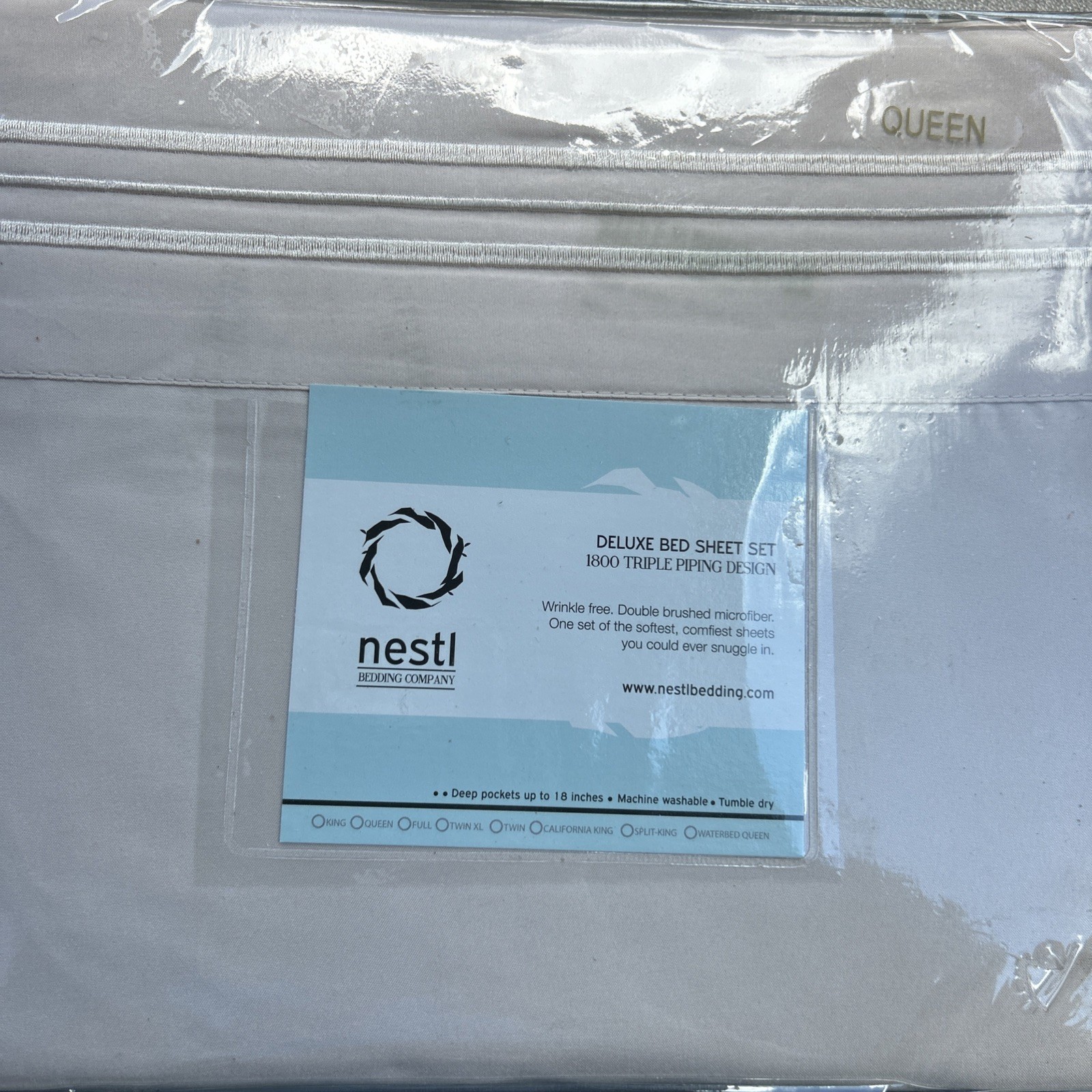 Nestl Queen Sheets Set 4 Piece Bed Sheets Queen Size, 1800 -Double Brushed New