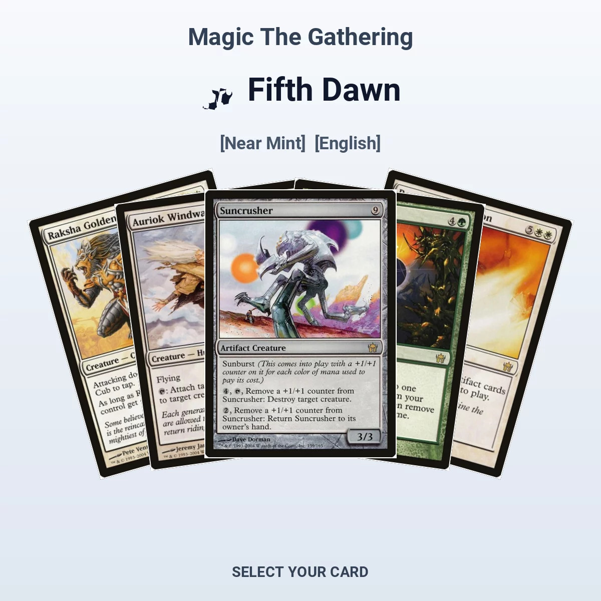 Magic The Gathering Fifth Dawn - Select Your Cards (NM)