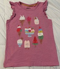 Mini Boden Ice cream Shirt EUC Top Size 6-7