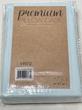 New Premium Pillow Cases Aqua Set of 2 20  x 40"