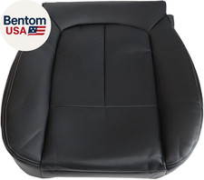 Perforated Leather Black Driver Side Bottom Replacement Seat Cover Compatible wi