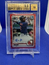 2020 Bowman Chrome Prospects Red Wave Gilberto Jimenez Auto Refractor BGS 9.5