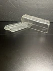 VTG Hazel Atlas Butter Dish W/Lid Crisscross Mission Style ￼