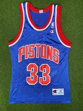 1994-2000 Detroit Pistons - Grant Hill 33 - Vintage NBA Jersey 36 