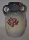 Antique Rare Weller Pottery "ETNA" Two Handled Vase Raised Dogwood 11 1/4"