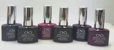 (6) CND SHELLAC LUXE GEL POLISH- Lava Fedora Midnight Brazen Vivant Temptation